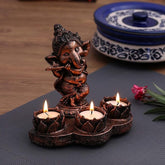 Ganesha Tea Light Candle Holder Showpiece for Home Decorative Showpiece