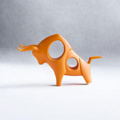 Luxury Hollow Feng Shui Bull Showpieces Set of 2 – Resin Bull Sculptures for Wealth & Success | Elegant Animal Figurines for Living Room, Office Desk, Bedroom & Home Decor (6 x 8 Inch)