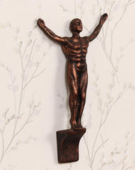 Modern Abstract Human Sculpture Showpiece | Bronze Finish Resin Figurine for Home & Office Decor