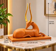 Premium Decorative Deer Sculpture for Home & Office | 20 × 15 Inch