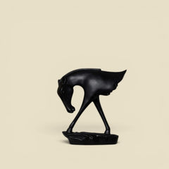 Half Horse Showpieces – Elegant Black & White Decorative Horse Figurines for Home Decor | Modern Tabletop Accent for Living Room, Office & Shelves