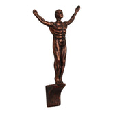 Modern Abstract Human Sculpture Showpiece | Bronze Finish Resin Figurine for Home & Office Decor