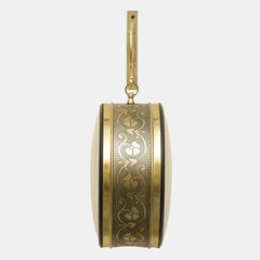 Timeless Platform Elegance” – 8″ Double-Sided Vintage Railway Station Wall Clock in Shiny Gold
