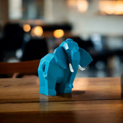 Elephant Figurine Set of 3 for Home Decor | Lucky Elephant Statue Showpiece | Polyresin Decorative Sculptures for Living Room, Office Desk & Entrance | Elegant Gift for Housewarming, Wedding & Festivals