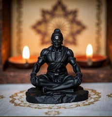 Meditating Hanuman Ji Car Dashboard Idol – 3.5 Inch Spiritual Hanuman Statue for Car, Home & Office Decor | Divine Protection & Positive Energy Showpiece