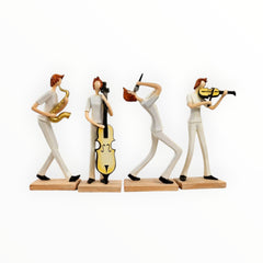 Musician Boy Decorative Showpiece Statue – Modern Resin Violinist Boy Figurine for Home Decor, Living Room, Office Desk, Study Table & Shelf Decoration