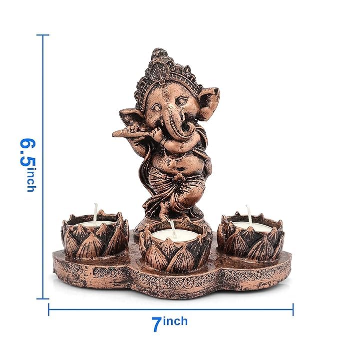 Ganesha Tea Light Candle Holder Showpiece for Home Decorative Showpiece