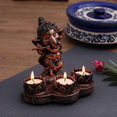 Ganesha Tea Light Candle Holder Showpiece for Home Decorative Showpiece