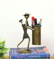 Premium Lady Pen Stand for Office Desk | Decorative Lady Figurine Pen Holder | Stylish Desk Organizer | Gift Item