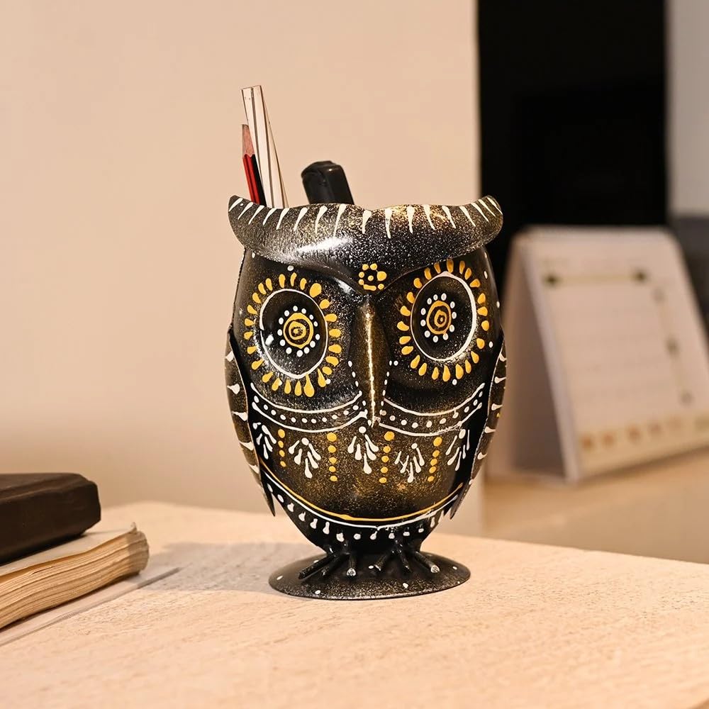 Premium Owl Pen Stand – Desk Organizer for Home & Office