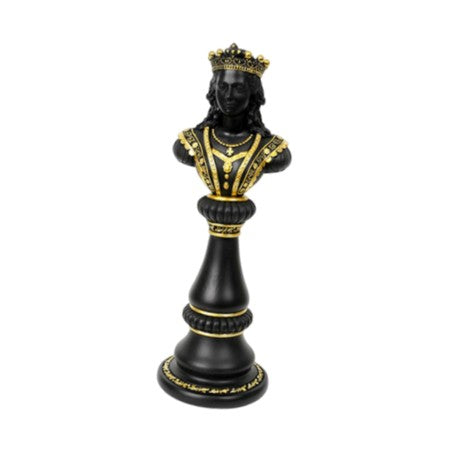 Chess Pieces Statue Sculpture – Retro Resin Figurine Decorative Showpiece | Luxury Tabletop Ornament for Home, Office Desk, Living Room & Wine Cabinet Decor