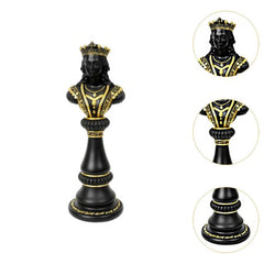 Chess Pieces Statue Sculpture – Retro Resin Figurine Decorative Showpiece | Luxury Tabletop Ornament for Home, Office Desk, Living Room & Wine Cabinet Decor