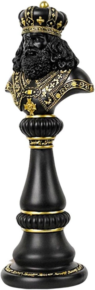 Chess Pieces Statue Sculpture – Retro Resin Figurine Decorative Showpiece | Luxury Tabletop Ornament for Home, Office Desk, Living Room & Wine Cabinet Decor