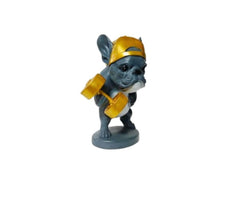 Fitness Dog Statue Decorative Showpiece – Weightlifting Dog Figurine with Dumbbells | Modern Resin Animal Sculpture for Living Room, Bedroom, Office Desk & Shelf Decor