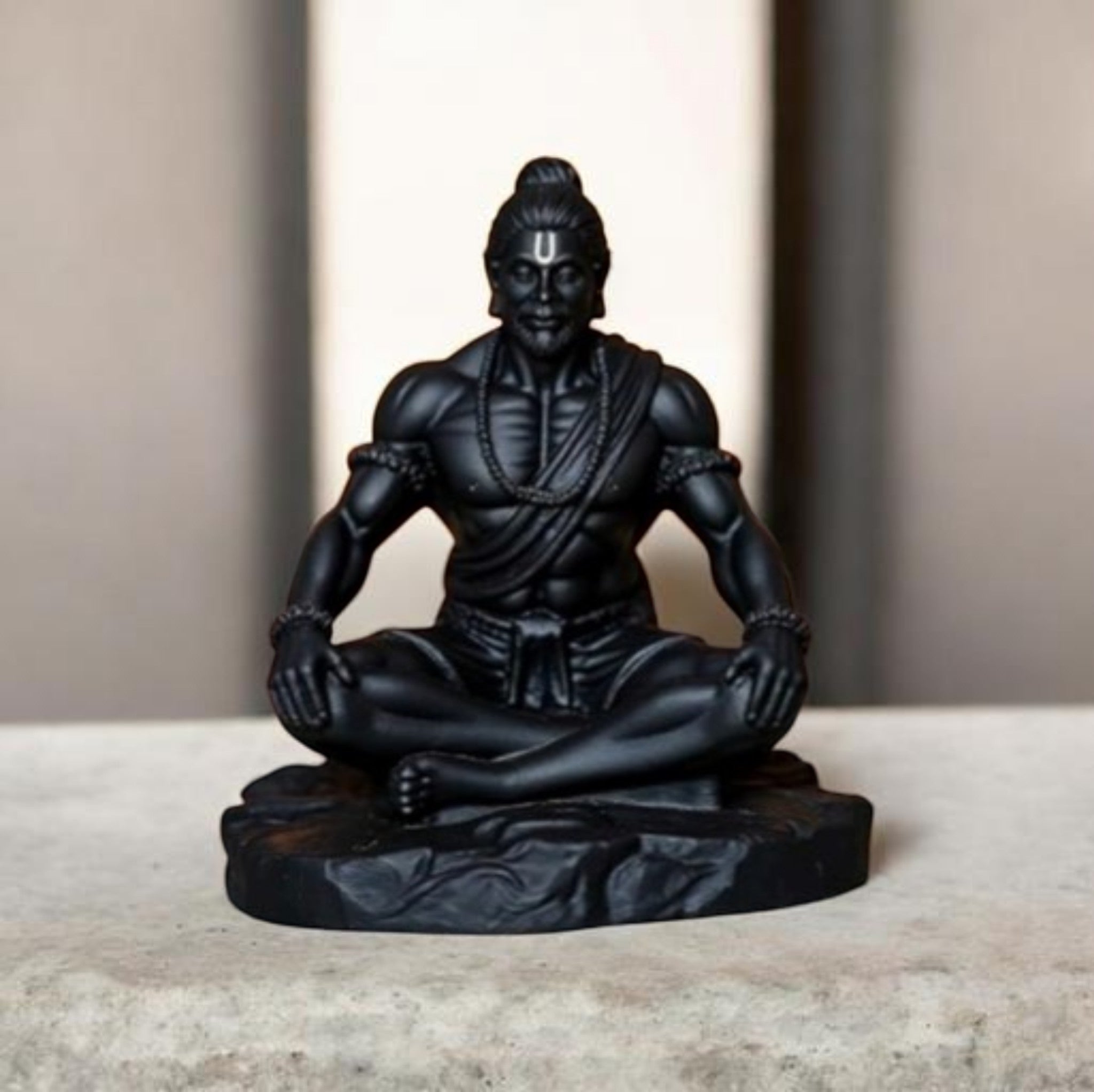 Meditating Hanuman Ji Car Dashboard Idol – 3.5 Inch Spiritual Hanuman Statue for Car, Home & Office Decor | Divine Protection & Positive Energy Showpiece