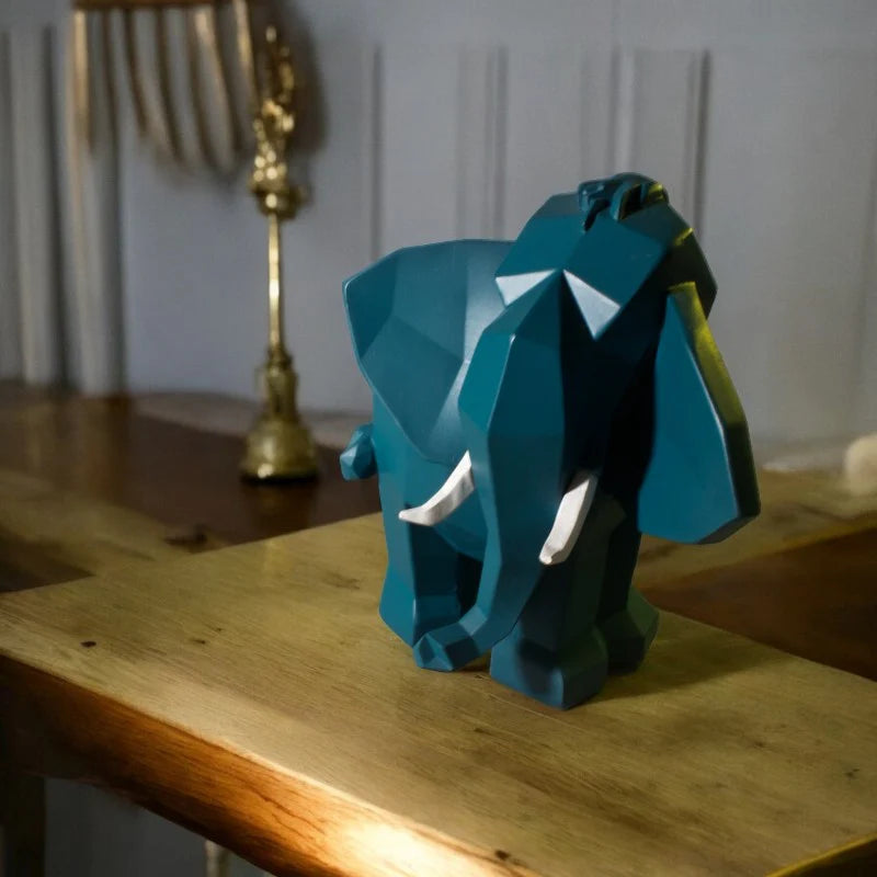 Elephant Figurine Set of 3 for Home Decor | Lucky Elephant Statue Showpiece | Polyresin Decorative Sculptures for Living Room, Office Desk & Entrance | Elegant Gift for Housewarming, Wedding & Festivals