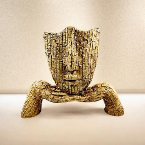 Abstract Face Sculpture Showpiece | Modern Resin Decorative Statue for Living Room, Office & Home Décor | Premium Tabletop Art