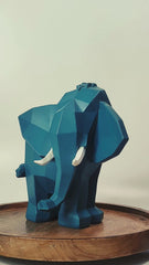 Elephant Figurine Set of 3 for Home Decor | Lucky Elephant Statue Showpiece | Polyresin Decorative Sculptures for Living Room, Office Desk & Entrance | Elegant Gift for Housewarming, Wedding & Festivals