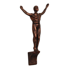 Modern Abstract Human Sculpture Showpiece | Bronze Finish Resin Figurine for Home & Office Decor