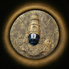 Tirupati Balaji Wall Hanging Resin Showpiece (17.5 Inch, Golden) | Lord Venkateswara Temple Wall Decor | Religious Home & Office Decoration | Vastu Spiritual Wall Art | Premium Resin Hanging Panel | Housewarming & Festival Gift