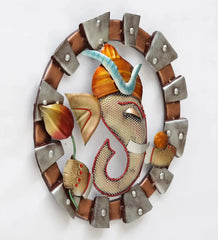 Premium Metal Ganesha Wall Hanging | Decorative Ganpati Wall Art for Living Room & Entrance