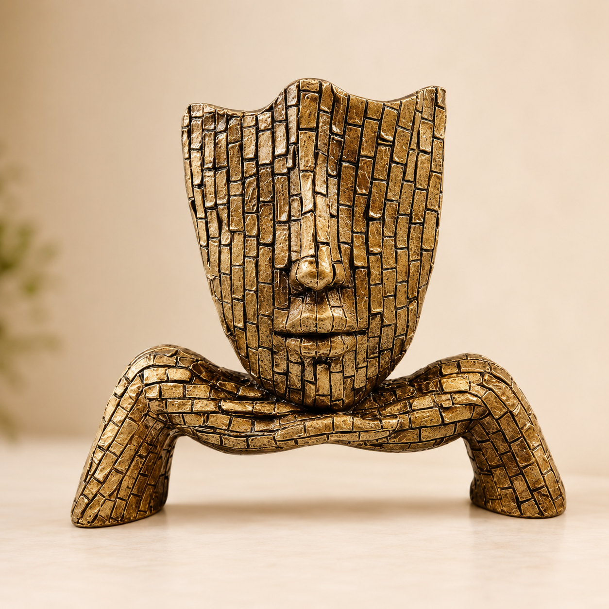 Abstract Face Sculpture Showpiece | Modern Resin Decorative Statue for Living Room, Office & Home Décor | Premium Tabletop Art