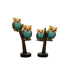 Elegant Wisdom Owl Showpiece – Premium Decorative Owl Figurine for Home, Office & Living Room Décor | Lucky Owl Statue Gift Item