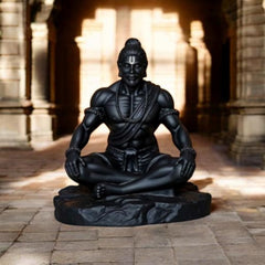 Meditating Hanuman Ji Car Dashboard Idol – 3.5 Inch Spiritual Hanuman Statue for Car, Home & Office Decor | Divine Protection & Positive Energy Showpiece