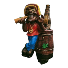 Elegant Wine Bottle & Glass Holder Stand – Artistic Wine & Beer Bottle Statue Showpiece for Home Bar, Dining Table & Kitchen Decor