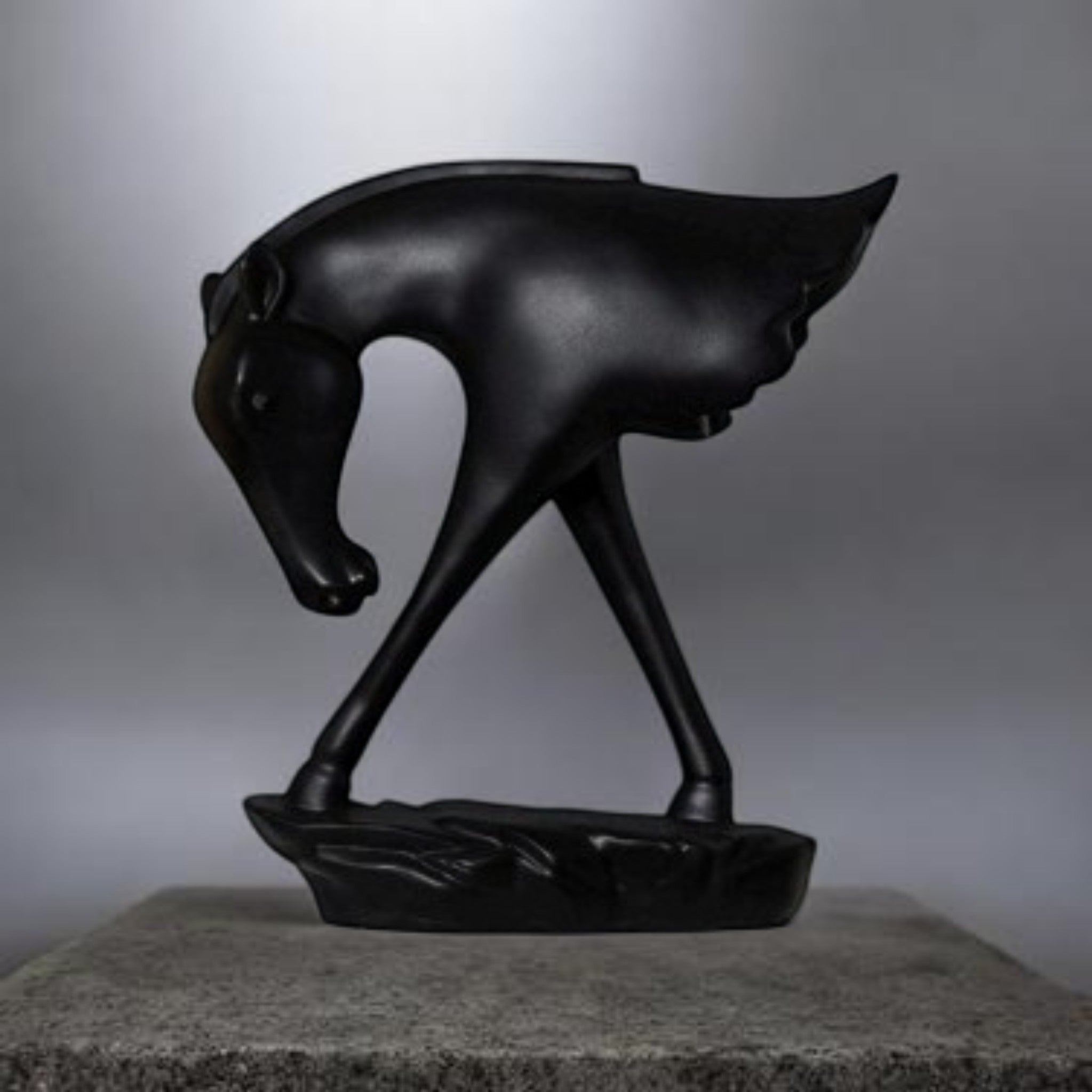 Half Horse Showpieces – Elegant Black & White Decorative Horse Figurines for Home Decor | Modern Tabletop Accent for Living Room, Office & Shelves