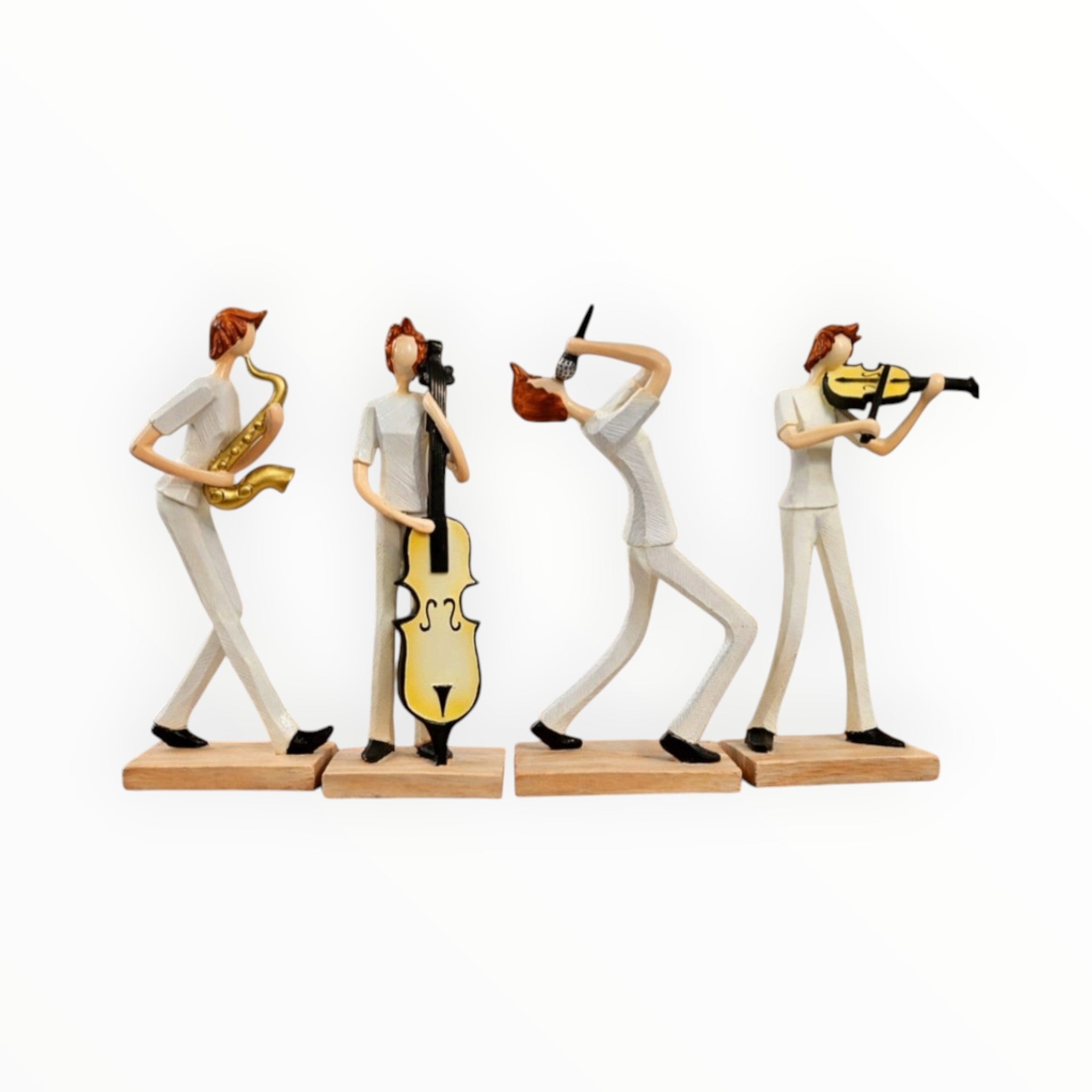 Musician Boy Decorative Showpiece Statue – Modern Resin Violinist Boy Figurine for Home Decor, Living Room, Office Desk, Study Table & Shelf Decoration